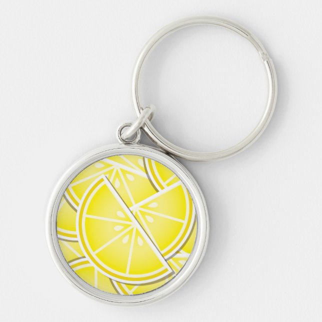 Porte-clés Des coins de citron funky ! (Devant)