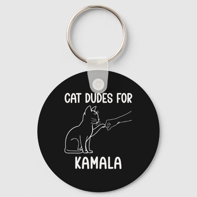 Porte-clés Des Dames De Chat Pour Kamala, Une Femme Sans Chat (Recto)