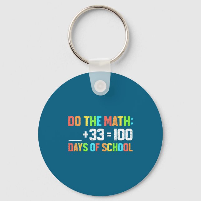 Porte-clés Des enfants 100e jour d'école Enseignant 100 (Recto)