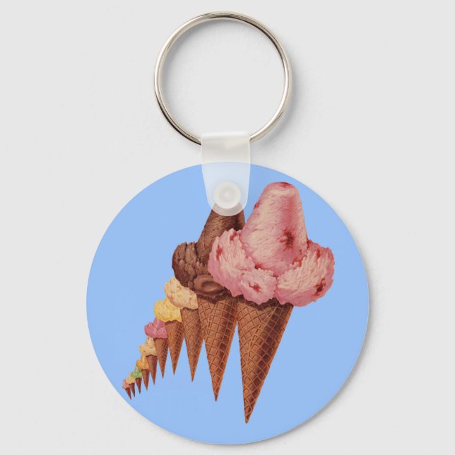 Porte-clés des générations de cônes de crème glacée (Recto)