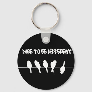 Porte-clés Des oiseaux sur un fil - osez être différent (le