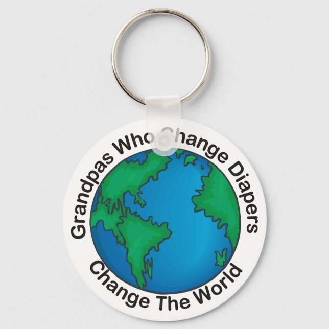 Porte-clés Des papas Qui Changent Les Diapeurs... Porte - clé (Recto)