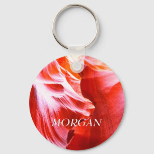 Porte-clés Desert Slot Canyon ou votre photo, Nom Blanc, Vs 2