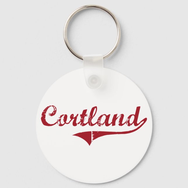 Porte-clés Design classique Cortland Ohio (Recto)