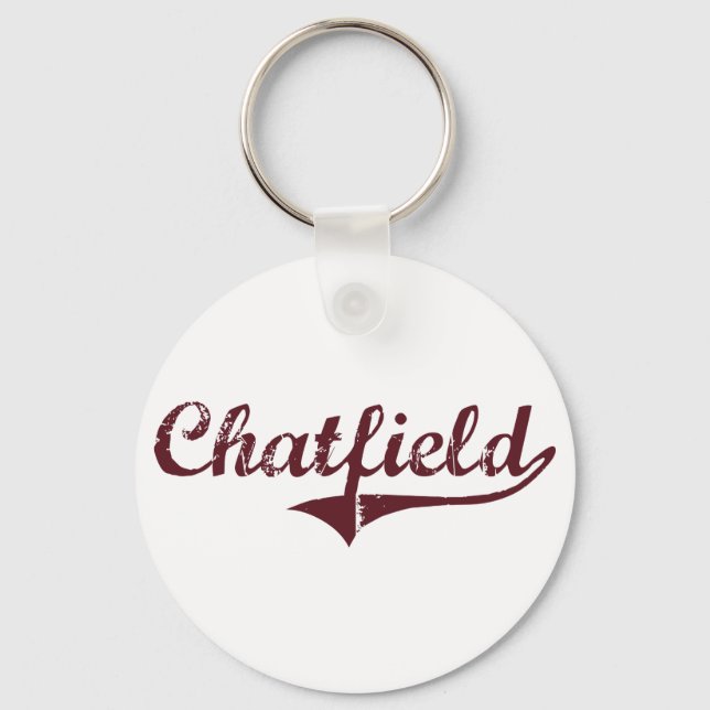 Porte-clés Design classique de Chatfield Minnesota (Recto)