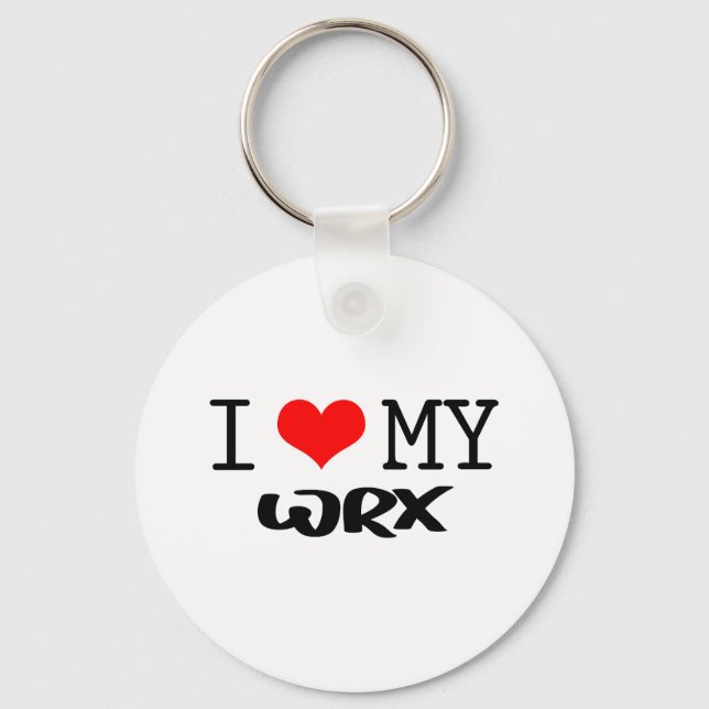 Porte-clés Design classique "I Love My WRX" (Recto)