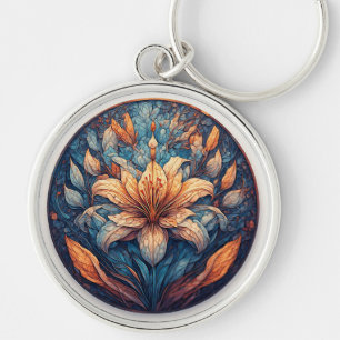 Porte-clés Design coloré de fleurs Mandala