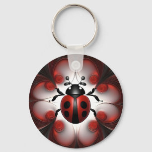 Porte-clés Design d'art Abstrait Ladybug,