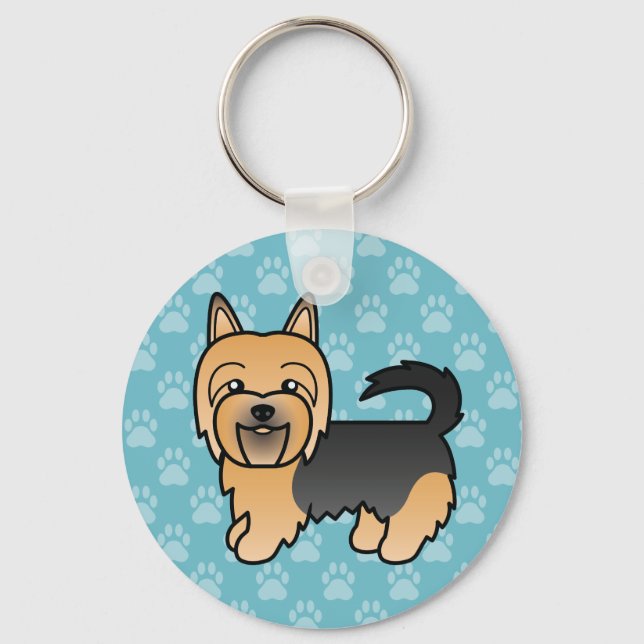 Porte-clés Design de dessin animé de chien Terrier Australien (Recto)
