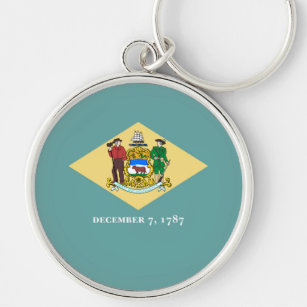 Porte-clés Design de drapeau d'état du Delaware