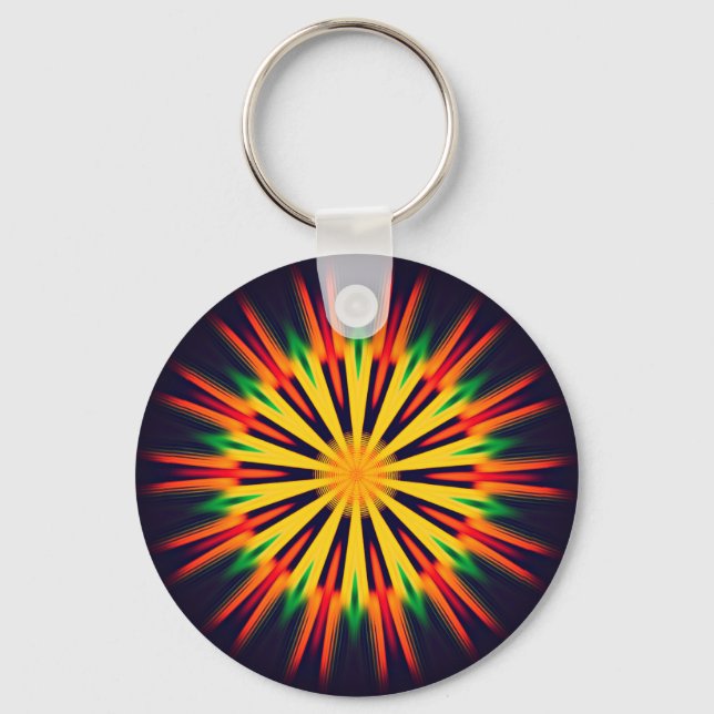 Porte-clés Design de fleurs Kaleidoscope-21855 (Recto)