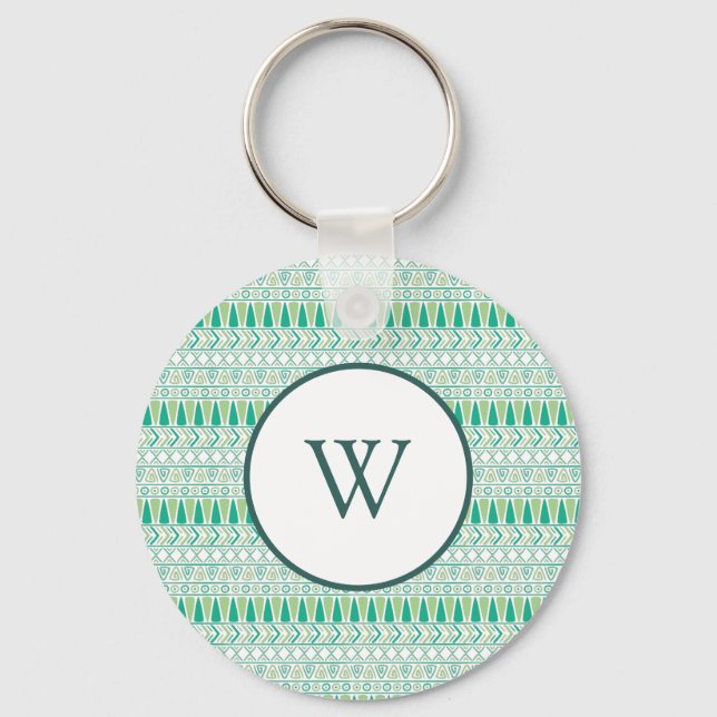 Porte-clés Design de Motif éthique vert (Recto)