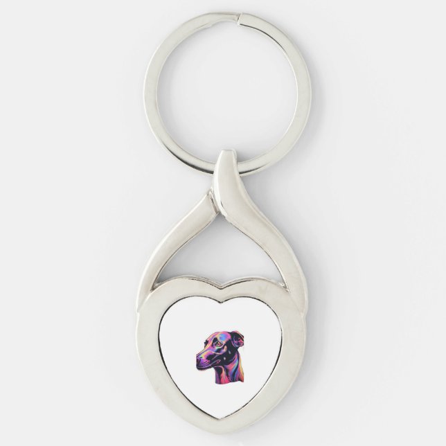 Porte-clés Design de néon Greyhound (Devant)