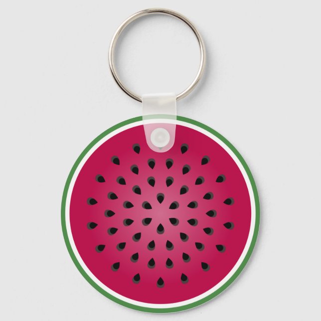 Porte-clés Design de pastèque rouge vert (Recto)