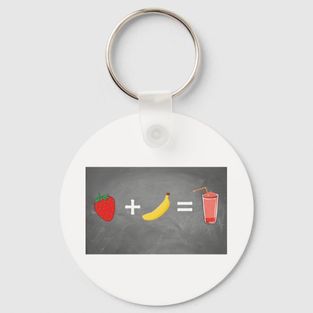 Porte-clés Design de style de vie sain (Recto)