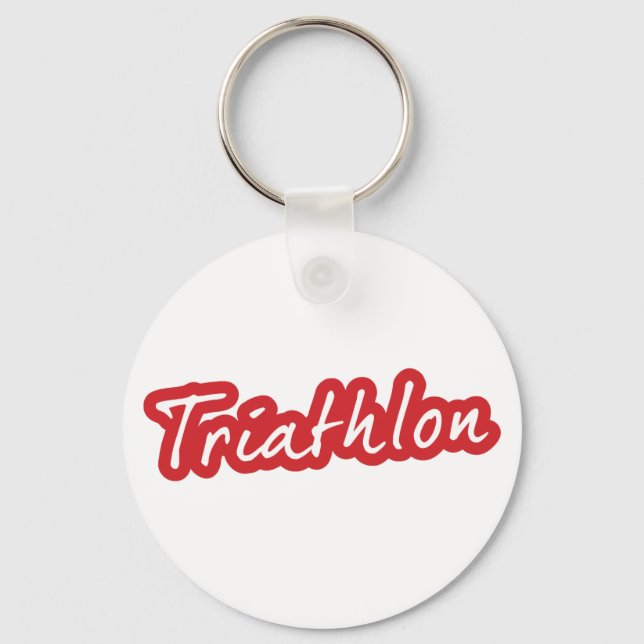 Porte-clés Design de triathlon cool (Recto)