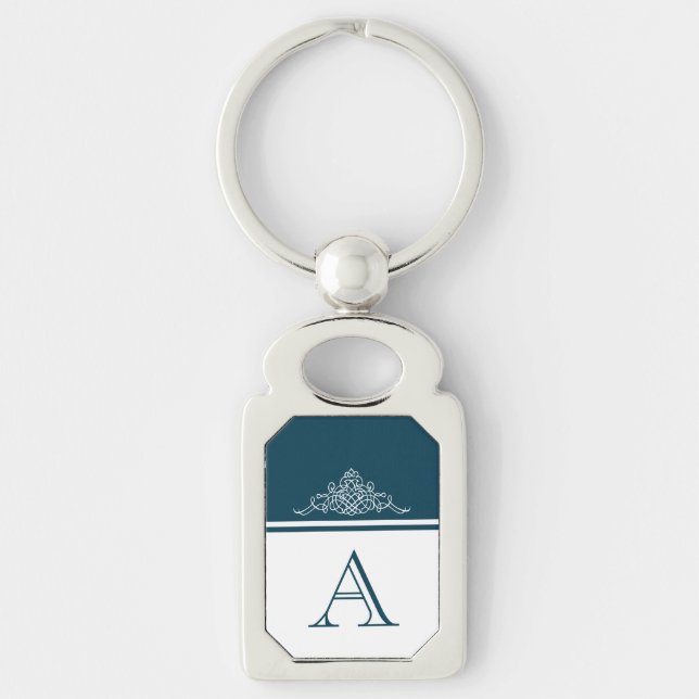 Porte-clés Design élégant de monogramme (Devant)