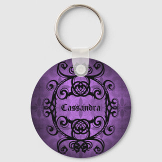 Porte-clés Design élégant violet gothique