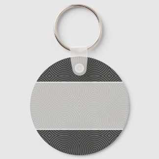 Porte-clés Design épuré, élégant, noir et blanc.