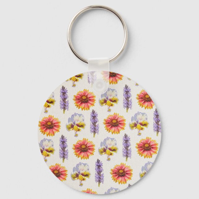 Porte-clés Design floral (Recto)