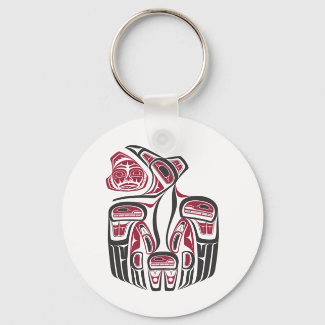 Porte-clés Design Haida Raven (Recto)