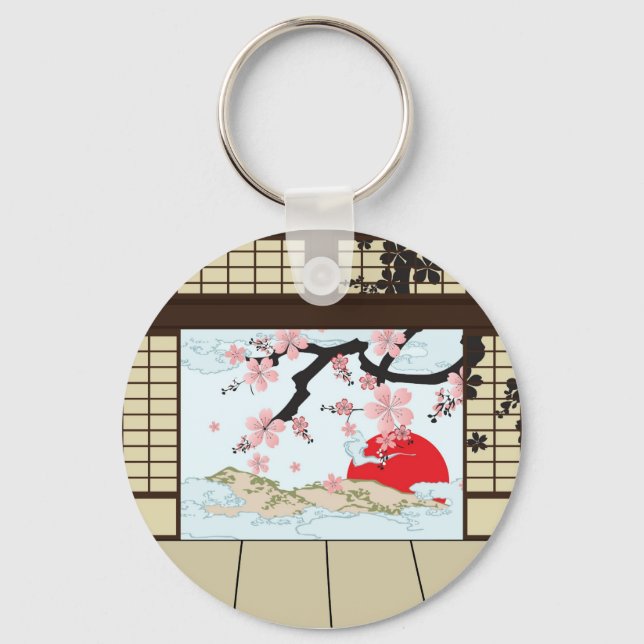Porte-clés Design japonais - Vue Shoji (Recto)