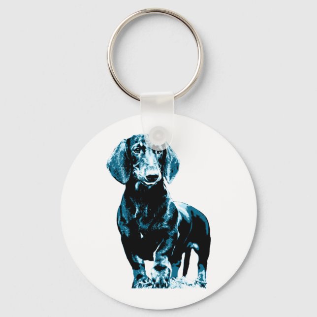 Porte-clés Design moderne dachshund (Recto)