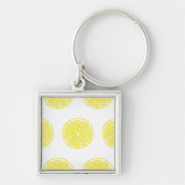 Porte-clés Design motif de tranches de citron (Devant)
