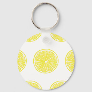 Porte-clés Design motif de tranches de citron