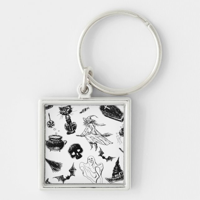 Porte-clés Design motif d'Halloween (Devant)