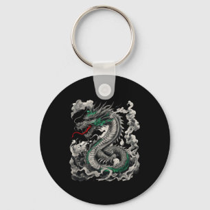 Porte-clés Design Mythologique Dragon Tattoo Avec Noir