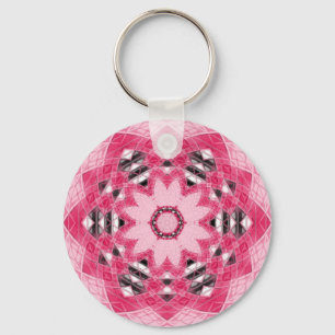 Porte-clés design unique belle fleur mandala
