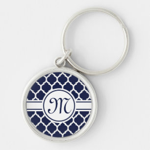 Porte-clés Designer Marine Monogramme Marocain Motif de treil
