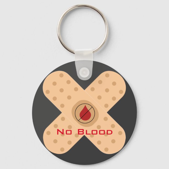 Porte-clés Designer No-Blood Keychain With Text (Recto)
