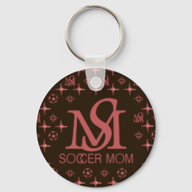 Porte-clés Designer Soccer Mom (marron/rose) (Recto)