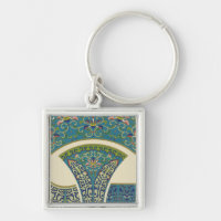 Designs orientaux bleus avec facettes souriantes