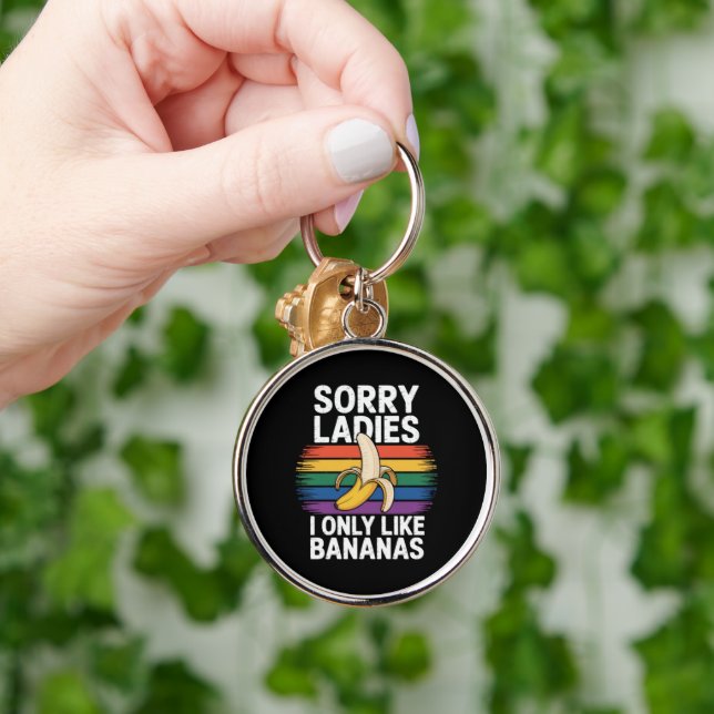 Porte-clés Désolé Fille J'aime Les Bananas Drôle  (Main)