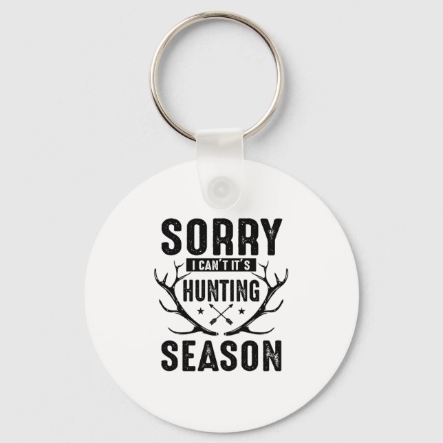 Porte-clés Désolé je ne peux pas c'est la saison de chasse -  (Recto)
