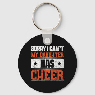 Porte-clés Désolé je ne peux pas ma fille a du cheerleading