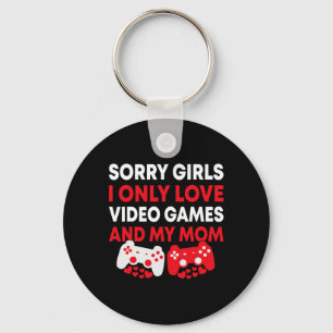 Porte-clés Désolé les filles je n'aime que les jeux vidéo et
