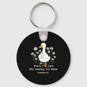 Porte-clés Désolé pour mon retard Son timing pas le mien, Chr