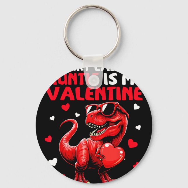 Porte-clés Désolée Mesdames Tante Est Ma Saint-Valentin Dinos (Recto)