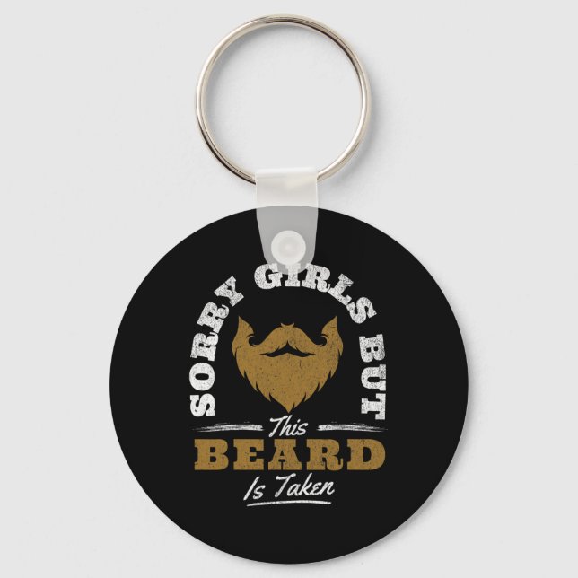 Porte-clés Désolées les filles cette barbe est prise Funny Sa (Recto)
