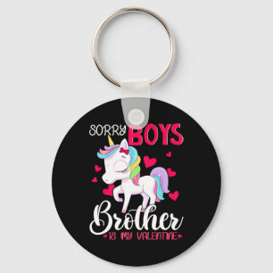 Porte-clés Désolés les garçons, mon frère est ma licorne de l