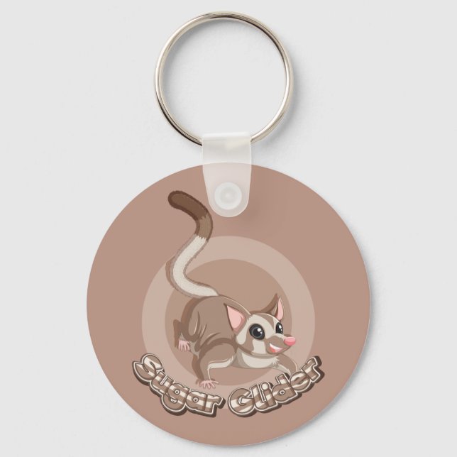 Porte-clés Dessin animé chaud de sugar glider (Recto)