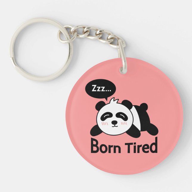 Porte-clés Dessin animé de Panda mignon endormi (Devant)