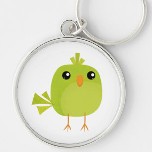 Porte-clés Dessin animé d'oiseau vert