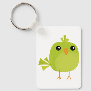 Porte-clés Dessin animé d'oiseau vert  