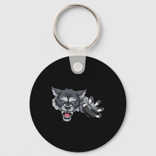 Porte-clés Dessin animé loup sports équipe de loups mascotte