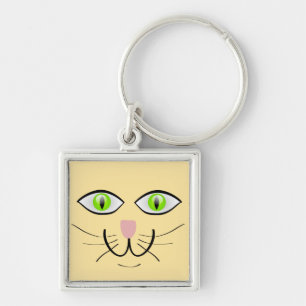 Porte-clés Dessin animé visage drôle de chat-29034